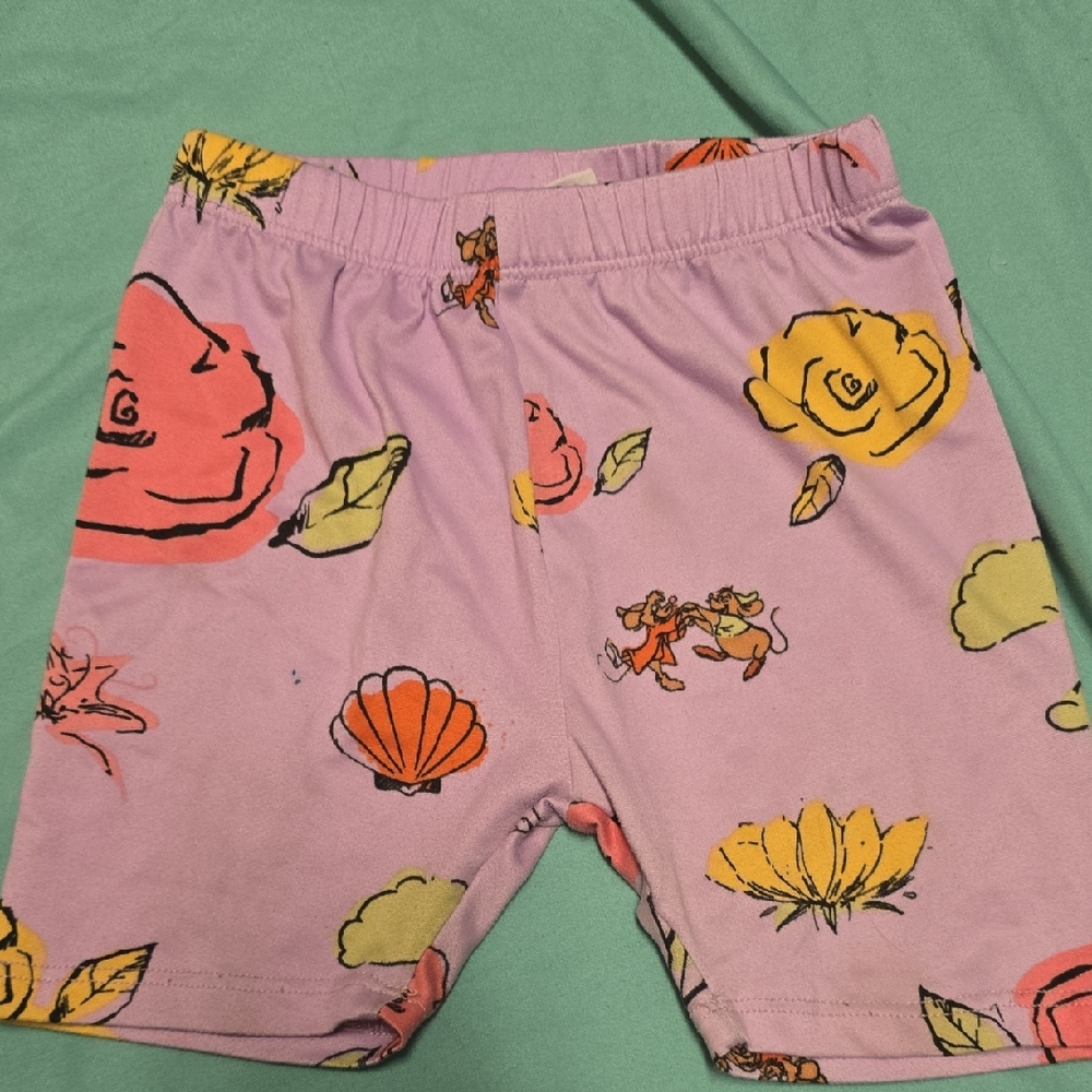 Disney Lavender Floral Kids Shorts